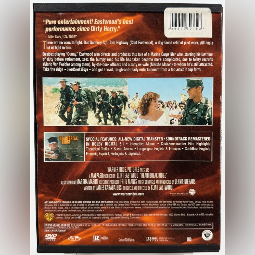 Heartbreak Ridge on DVD - Picture 3 of 4